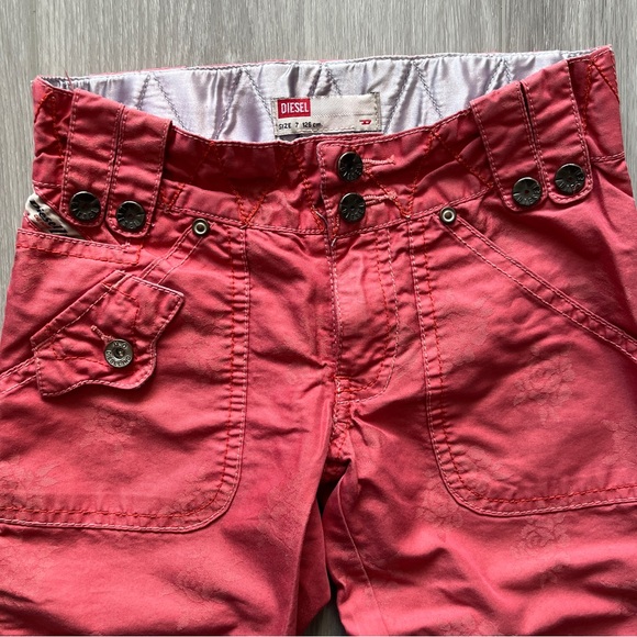 Diesel pants with button flare bottoms, girls size 7 - Picture 4 of 6
